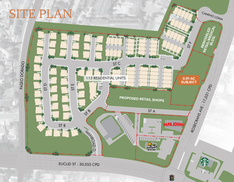 Primary Photo Of Rosecrans @ SWQ Rosecrans & Euclid, Fullerton Land For Sale