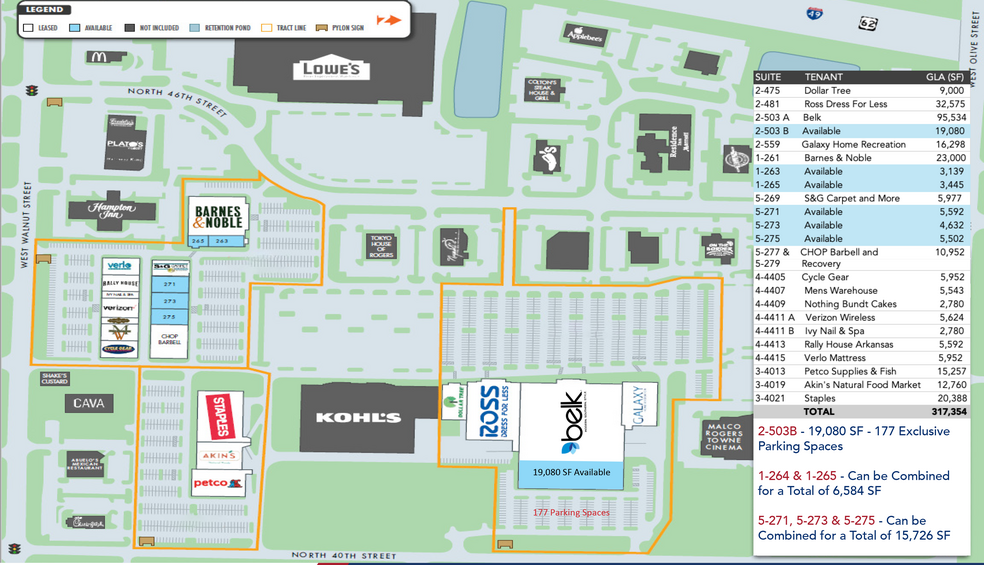 More Photos Of 475-559 N 46th St, Rogers Unknown For Lease