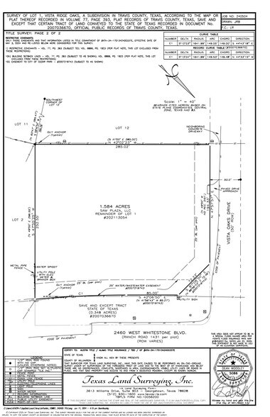 Primary Photo Of 2460 W Whitestone Blvd, Cedar Park Land For Sale