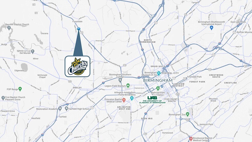 More Photos Of 1428 Forestdale Blvd, Birmingham Fast Food For Sale