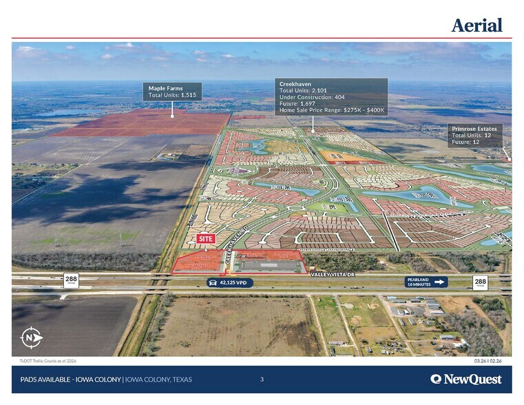 More Photos Of SWC Creekhaven Blvd. & Hwy. 288, Iowa Colony Land For Sale