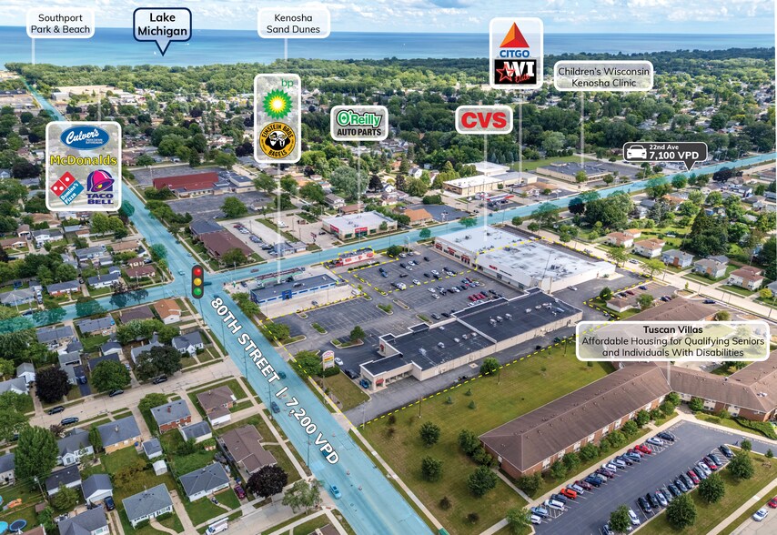 More Photos Of 2209-2215 80th St, Kenosha Freestanding For Sale