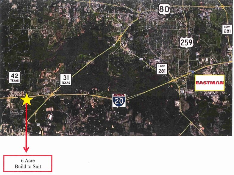 More Photos Of 6 Acres on Interstate 20, Kilgore Land For Sale