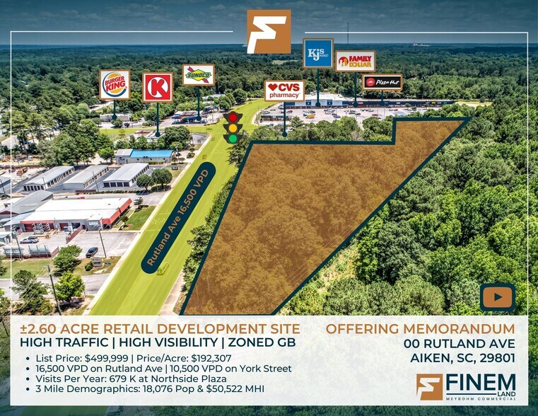 More Photos Of Rutland Ave, Aiken Land For Sale