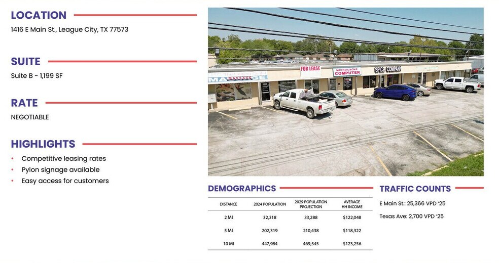 More Photos Of 1416 E Main St, League City Unknown For Lease