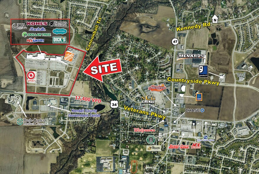 More Photos Of NWC Route 34 & Cannonball Trl, Yorkville Land For Sale