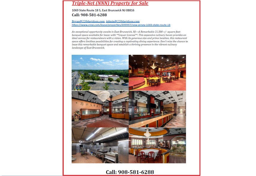 Primary Photo Of 1069 State Route 18, East Brunswick Restaurant For Lease