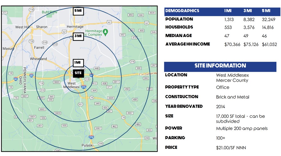 More Photos Of 61 Executive Ct, West Middlesex Office For Lease