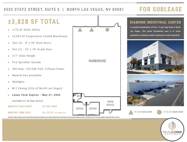 More Photos Of 4535 Statz St, North Las Vegas Warehouse For Lease