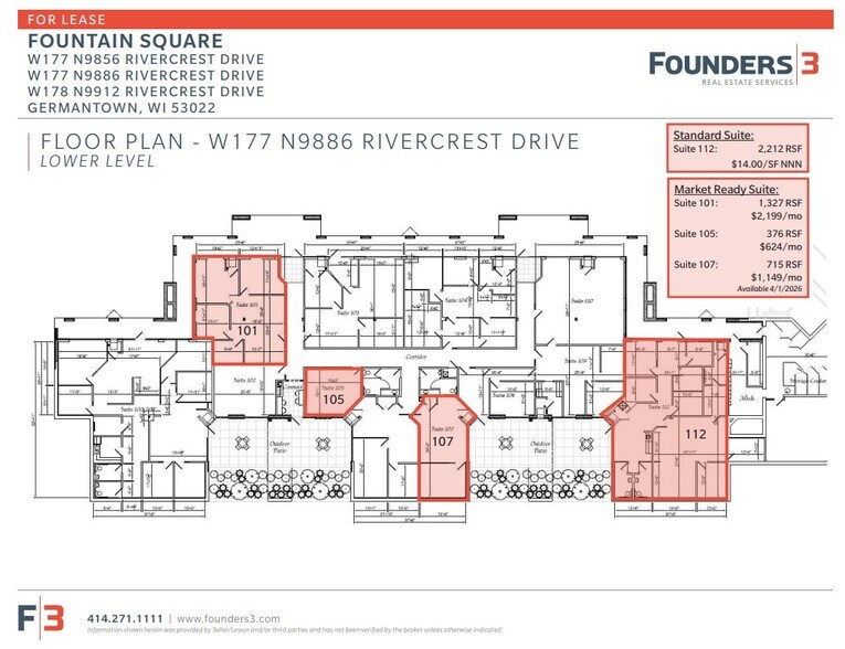 More Photos Of W177N9856-W178 N9912 Rivercrest Dr, Germantown Office For Lease