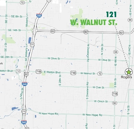 More Photos Of 121 W Walnut St, Rogers Storefront Retail Office For Sale