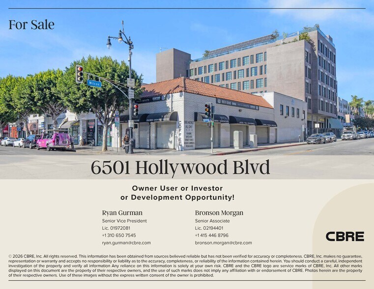 More Photos Of 6501 Hollywood Blvd, Hollywood Storefront Retail Office For Sale