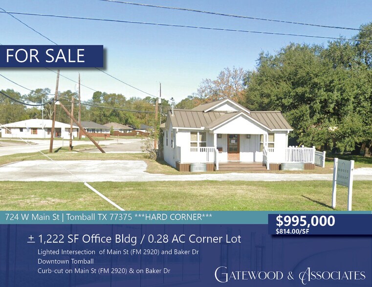 Primary Photo Of 724 W Main St, Tomball Medical For Sale