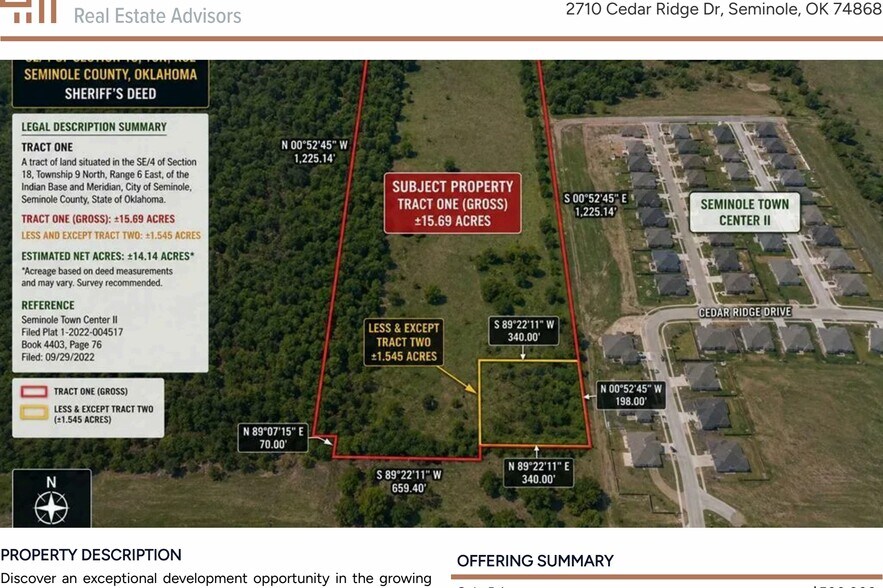 Primary Photo Of 2801 Cedar Ridge Dr, Seminole Land For Sale