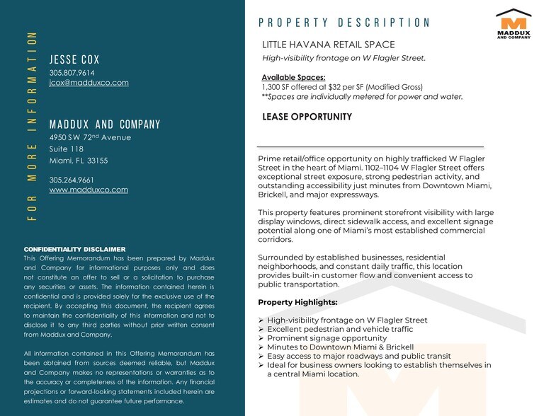 More Photos Of 1100-1110 W Flagler St, Miami General Retail For Lease