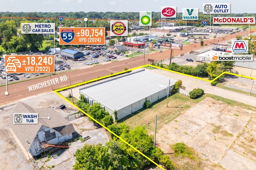 Primary Photo Of 1760 Winchester Rd, Memphis Freestanding For Sale