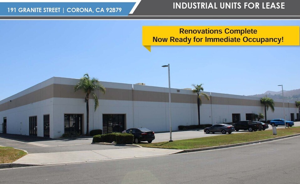 More Photos Of 191 Granite St, Corona Warehouse For Lease