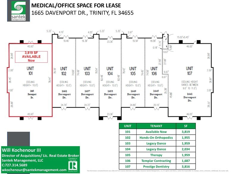 More Photos Of 1665 Davenport Dr, Trinity Office For Lease