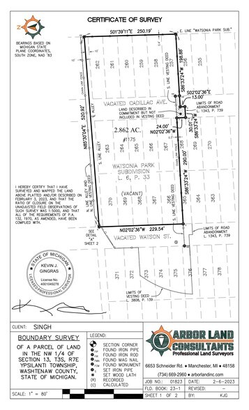 More Photos Of 1175 Watson St, Ypsilanti Land For Sale