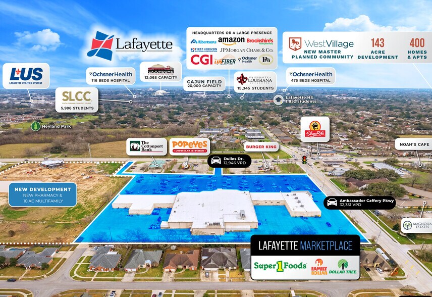 More Photos Of 2220-2252 Ambassador Caffery Pky, Lafayette Supermarket For Lease