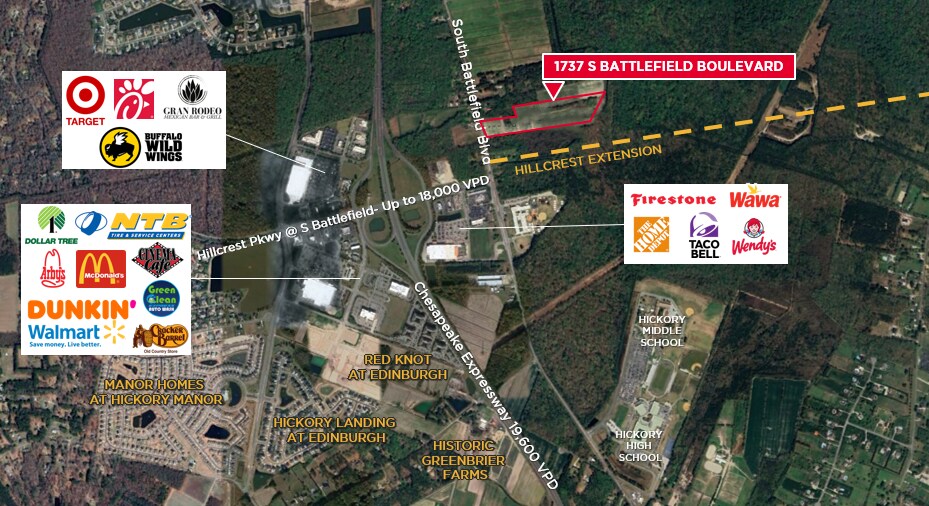 More Photos Of 1737 Battlefield Blvd S, Chesapeake Land For Sale