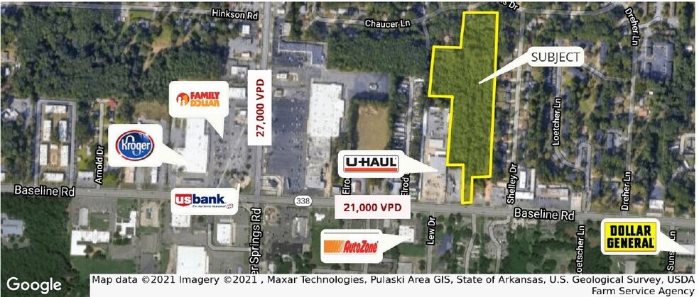 Primary Photo Of 5504 Baseline Rd, Little Rock Land For Sale