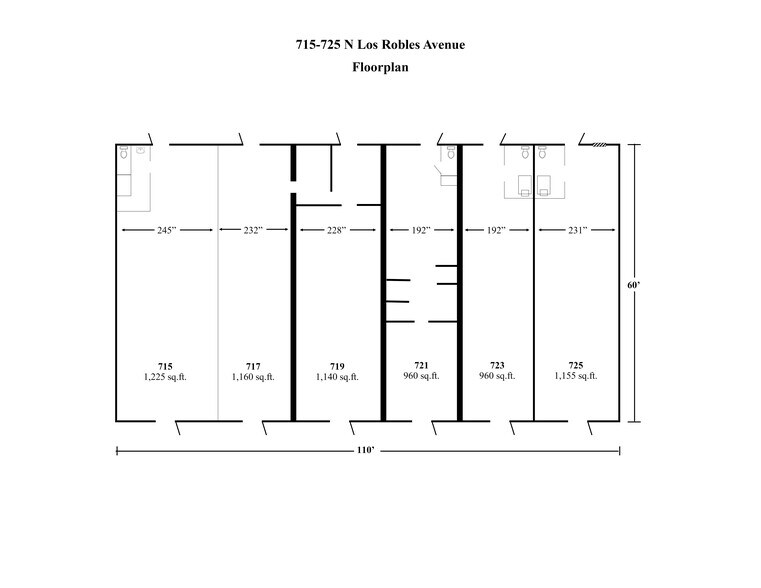 More Photos Of 715-725 N Los Robles Ave, Pasadena Storefront Retail Office For Lease