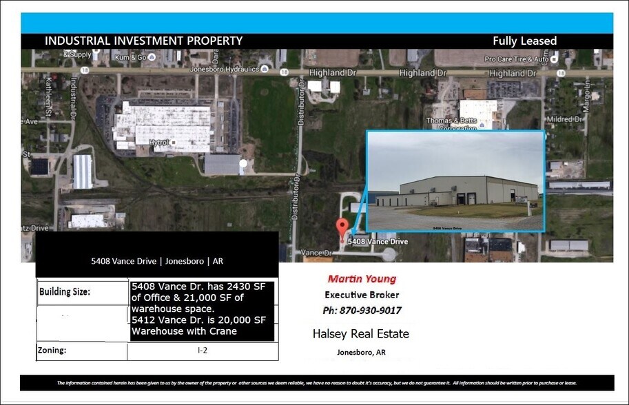 More Photos Of 5408 Vance Dr, Jonesboro Industrial For Sale