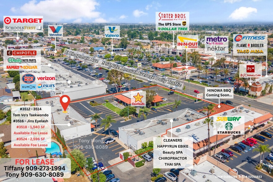 Primary Photo Of 3512-3538 E Chapman Ave, Orange Unknown For Lease