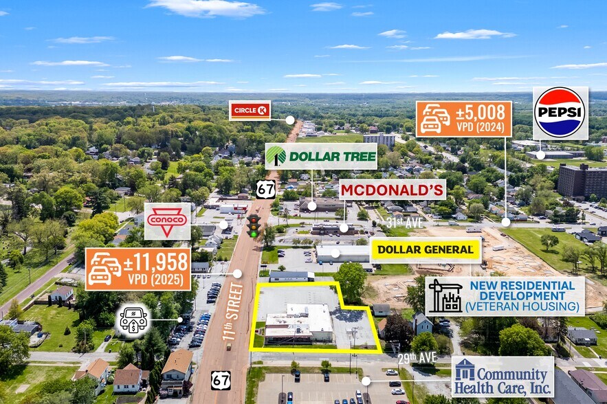 More Photos Of 2904 11th St, Rock Island Freestanding For Sale