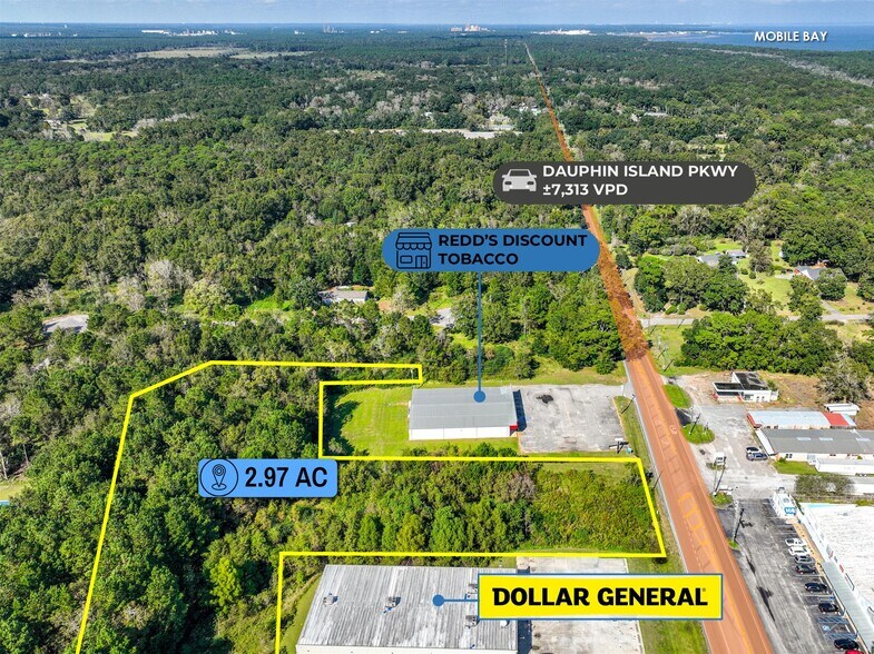 More Photos Of adj. to 3280 Fowl River Road, Theodore Land For Sale
