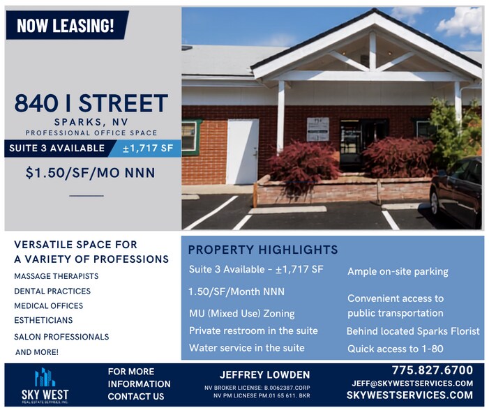 More Photos Of 840 I St, Sparks Medical For Lease