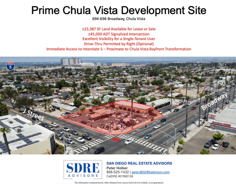 Primary Photo Of 694-696 Broadway, Chula Vista Land For Lease