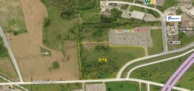 Primary Photo Of NW 8 Mile & Whitmore Lake Rd, Green Oak Township Land For Sale