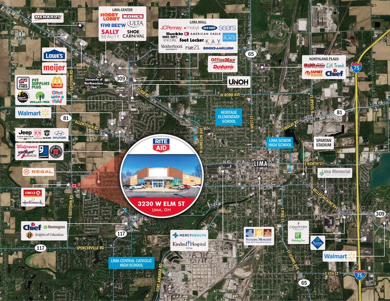 Primary Photo Of Rite Aid, Lima Freestanding For Sale