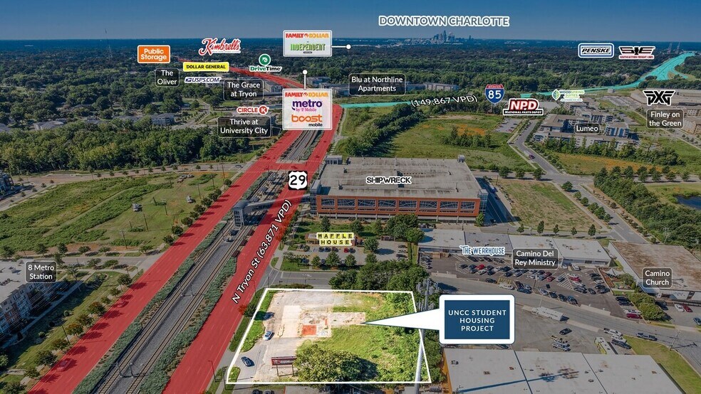 More Photos Of 7305 N Tryon St, Charlotte Land For Lease