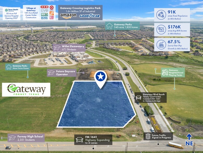 More Photos Of FM 1641 Hwy @ Gateway Blvd, Forney Land For Sale