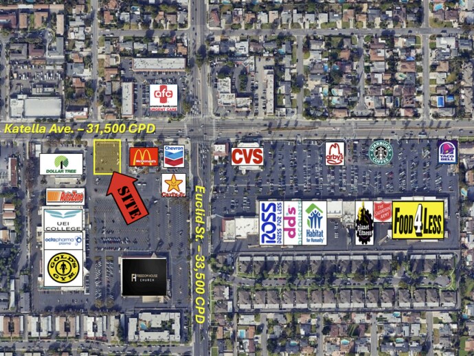 Primary Photo Of 10898 Katella Ave, Anaheim Land For Lease