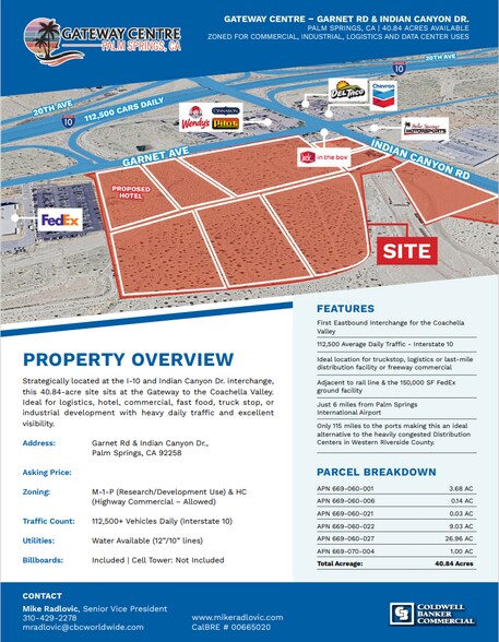 Primary Photo Of Indian Cyn, Palm Springs Land For Sale