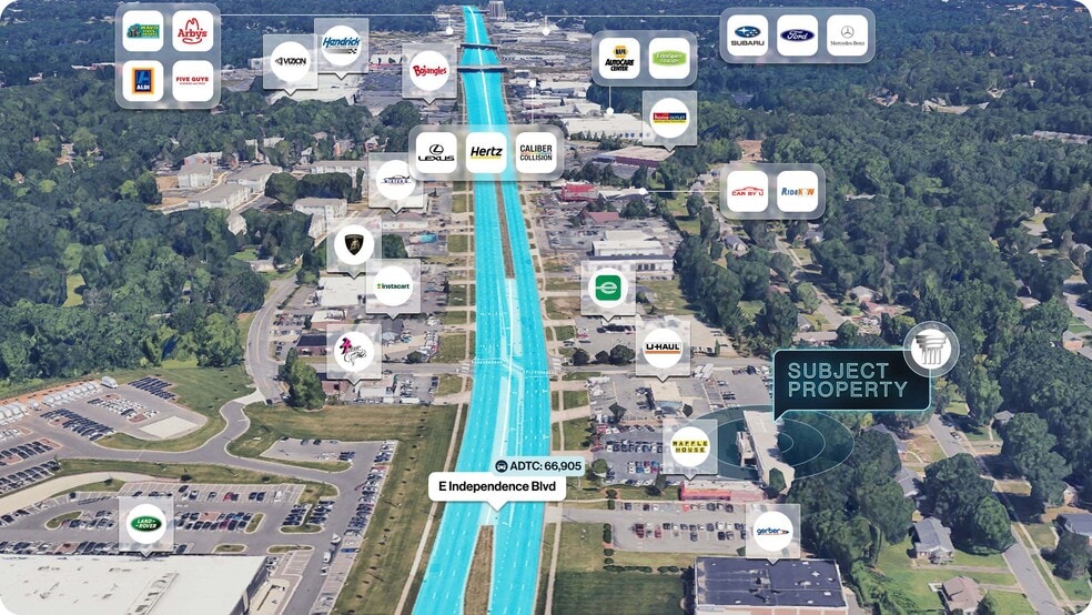 More Photos Of 6625 E Independence Blvd, Charlotte Showroom For Sale