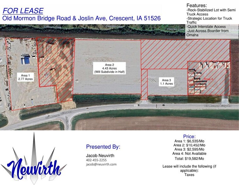 Primary Photo Of Old Mormon Bridge Road @ Joslin Ave, Crescent Land For Lease