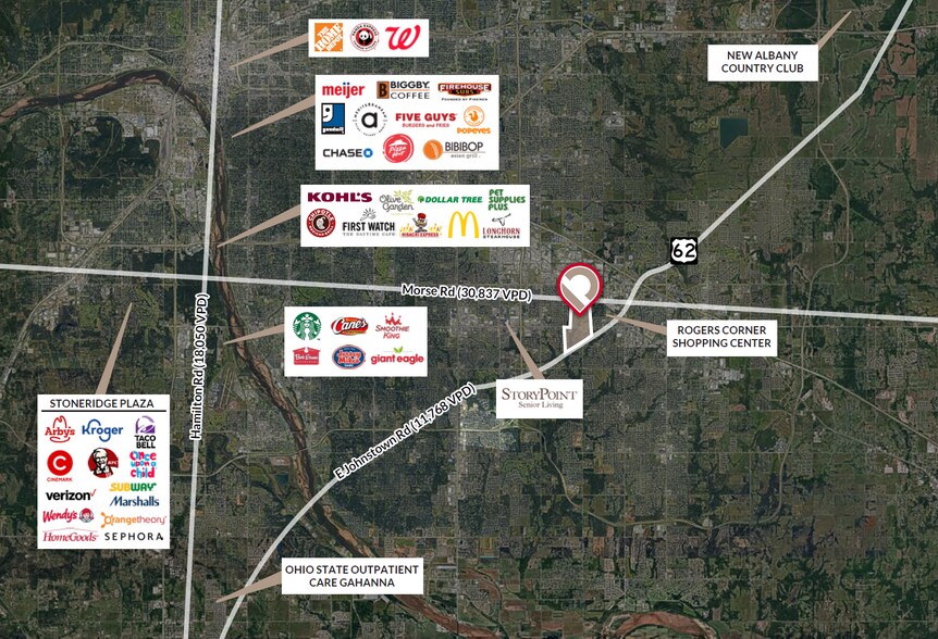 More Photos Of Morse Rd & E Johnstown Rd, New Albany Unknown For Lease