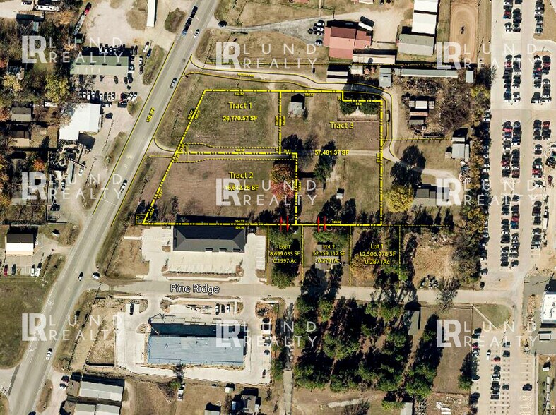 More Photos Of US 377 -3 AC | ON SEWER | COMMERCIAL | 3 LOTS, Aubrey Land For Sale