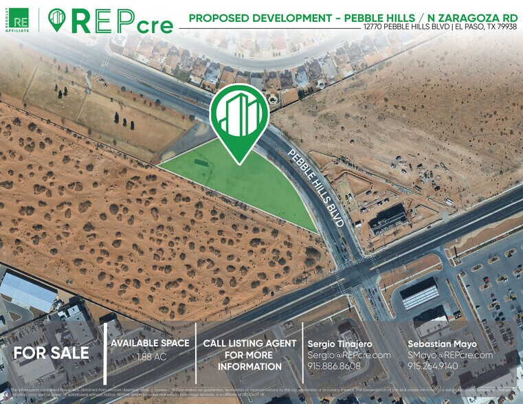 Primary Photo Of 12770 PEBBLE HILLS Dr, El Paso Land For Sale