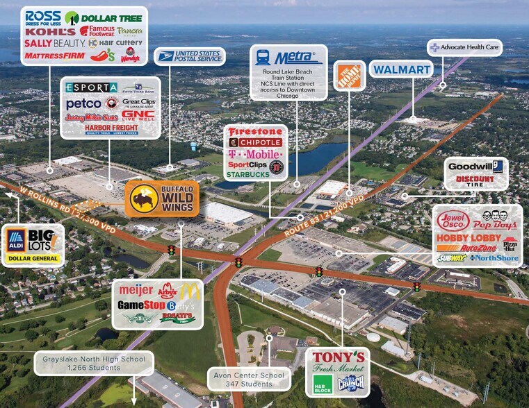 More Photos Of 500 E Rollins Rd, Round Lake Beach Restaurant For Sale