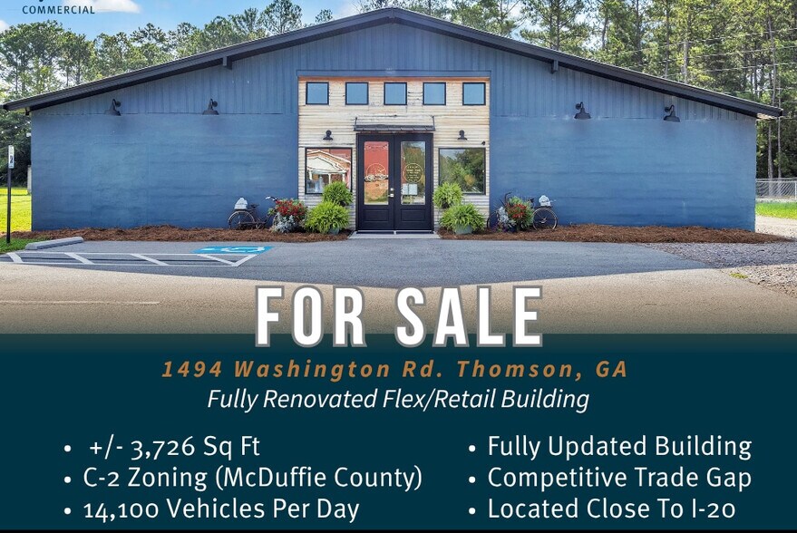 Primary Photo Of 1494 Washington Rd, Thomson Freestanding For Sale