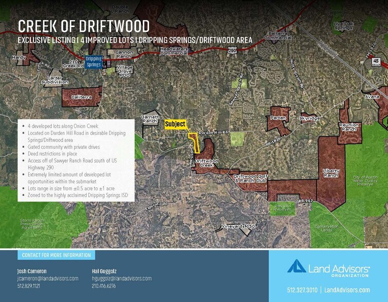 More Photos Of Onion Creek Lane, Driftwood Land For Sale
