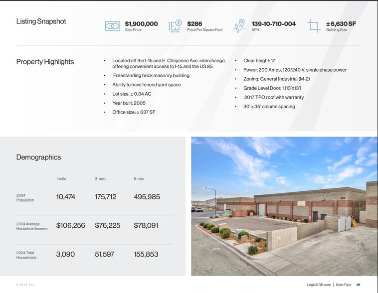 More Photos Of 221 Commerce Park Ct, North Las Vegas Distribution For Sale