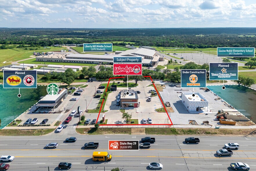 Primary Photo Of 13001 TX-29, Liberty Hill Fast Food For Sale