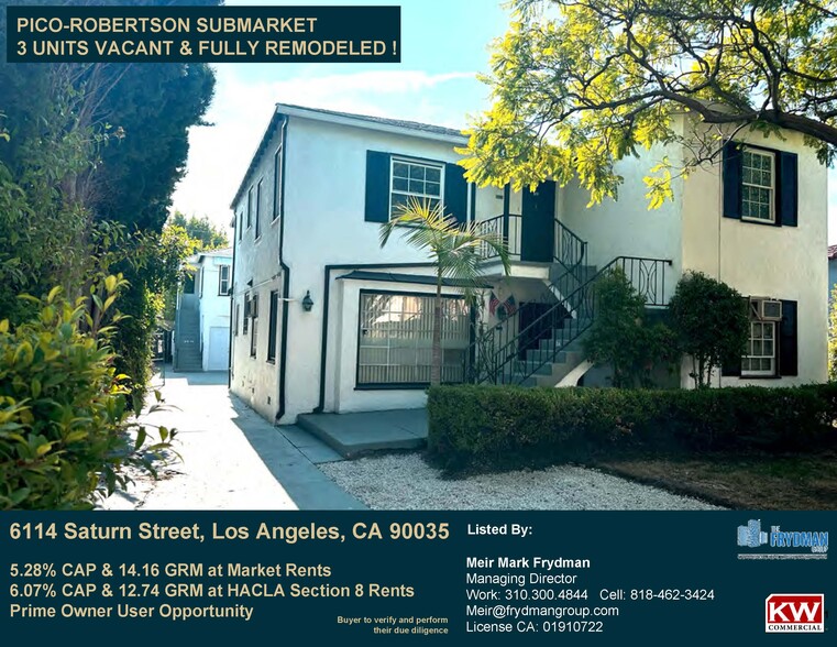 Primary Photo Of 6114 Saturn St, Los Angeles Apartments For Sale